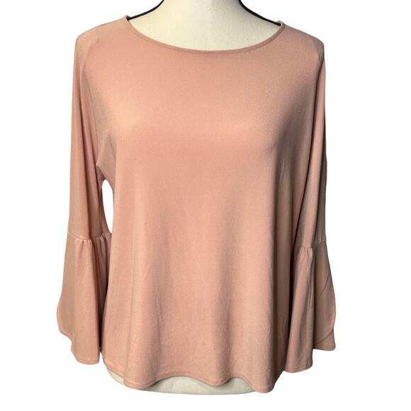 Vince Camuto Women’s Dusty Pink Bell Sleeve Blouse Size S - Picture 1 of 4